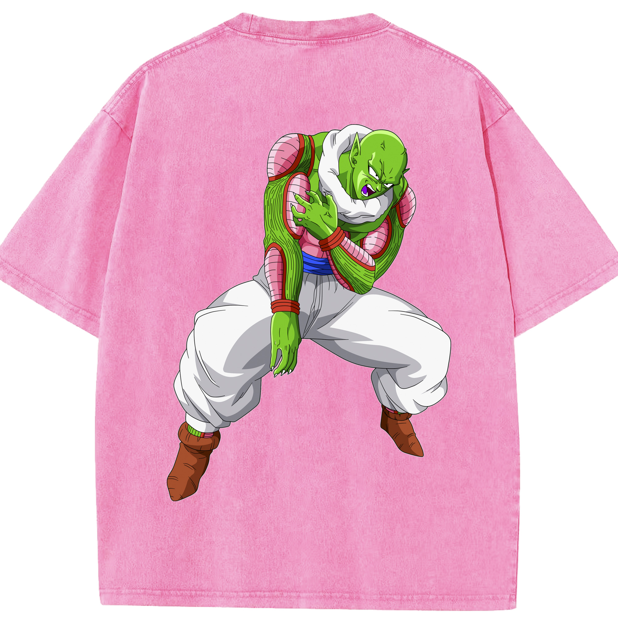 （画像用） ドラゴンボール ピッコロ DRAGON BALL Piccolo 綿100% ヴィンテージ風 半袖Tシャツ（背面プリント）